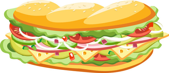 Breakfast sandwich meal, Ham and Cheese Sandwich