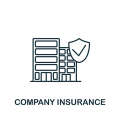 Company Insurance icon. Line simple Insurance icon for templates, web design and infographics