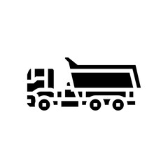 heavy truck construction car vehicle glyph icon vector. heavy truck construction car vehicle sign. isolated symbol illustration