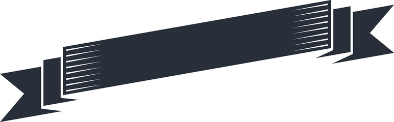 Hand drawn ribbon or banner for light background.