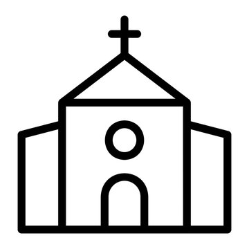 recommend clip art: church line icon