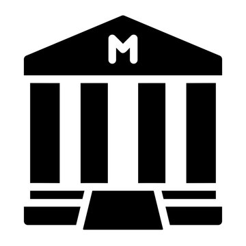 Museum Glyph Icon