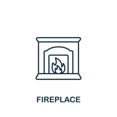 Fifeplace icon. Line simple Interior Furniture icon for templates, web design and infographics