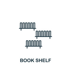 Fototapeta premium Book Shelf icon. Line simple Interior Furniture icon for templates, web design and infographics