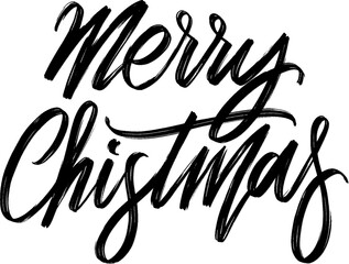 Merry Christmas. Hand written lettering.