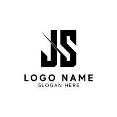 JS Letter Business Logo Design Alphabet Icon Vector Symbol