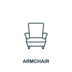 Armchair icon. Line simple Interior Furniture icon for templates, web design and infographics