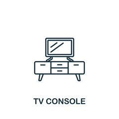Tv Console icon. Line simple Interior Furniture icon for templates, web design and infographics