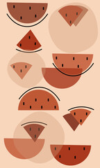 Watermelon pattern for background EPS 10