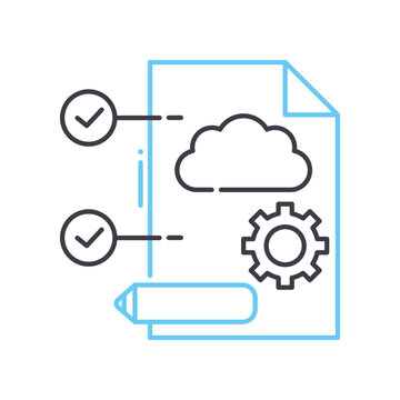 Relevant Information Line Icon, Outline Symbol, Vector Illustration, Concept Sign