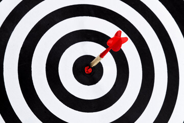 Dart hitting on center target