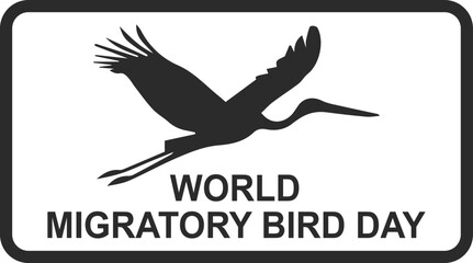 World migratory bird day symbol vector