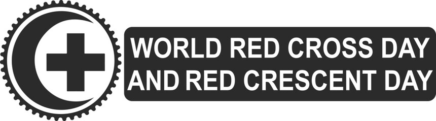 World red cross and red crescent day symbol vector