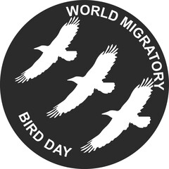 World migratory bird day, migratory bird day celebration symbol