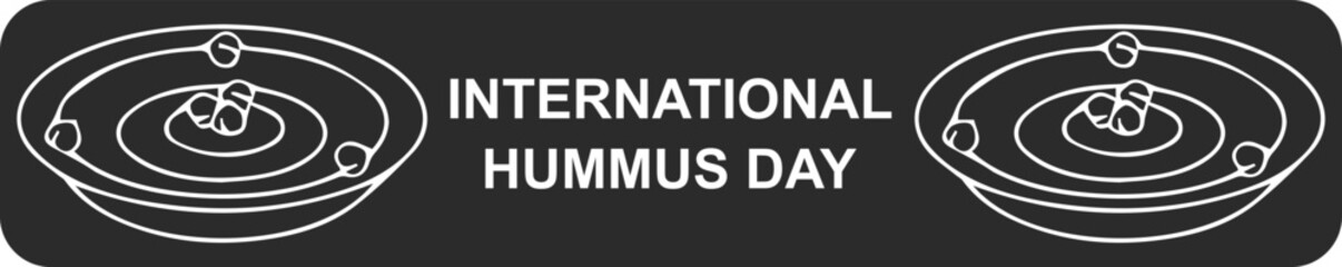 International hummus icon black symbol vector