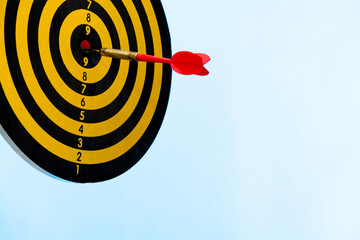 Dart hitting on center target