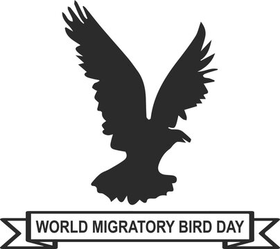 World migratory bird day, celebrating migratory day symbol