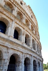Fototapeta premium Ancient stone walls of the Roman Colosseum