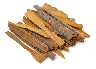 Cinnamon on a white background