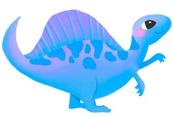 Cute Dinosaur spinosaurus clipart. illustion for kid. 