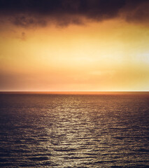 amazing sunset over the sea