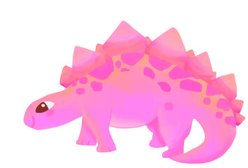 Cute Dinosaur stegosaurus illustion clipart.