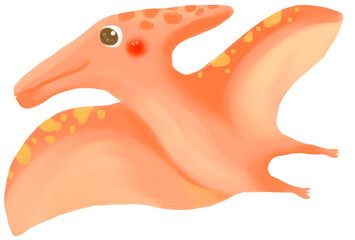Cute Dinosaur pteranodon illustion clipart. © moccameen