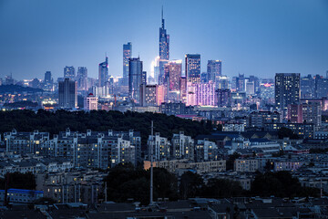 prosperous city skyline at night