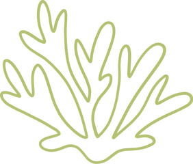 seaweed line art drawing