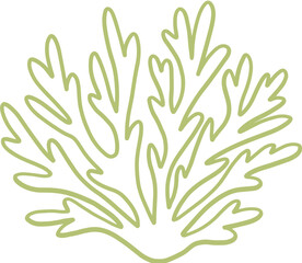 seaweed line art drawing