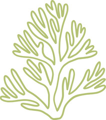 seaweed line art drawing