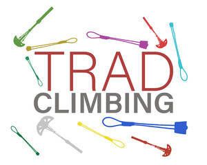 Trad climbing logo vector 
