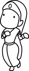 Cute princess drawing for coloring
