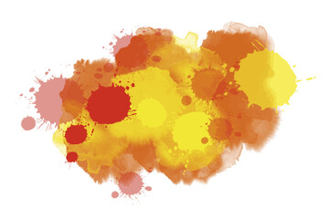 Colorful watercolor illustration on white background - 12