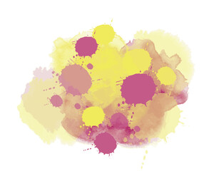 Colorful watercolor illustration on white background - 10