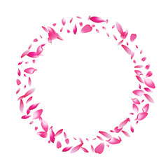 Transparent Lotus Petal Vector White Background.