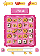 Game element template design set