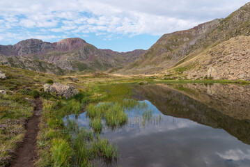 Small lake in the Tena Valley, Portalet