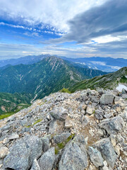 鹿島槍ヶ岳　登山道