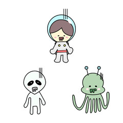 宇宙人　かわいい　キャラクター　がっかり　感情