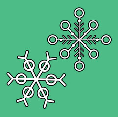 Cute Snowflake Icon Digital Stamp
