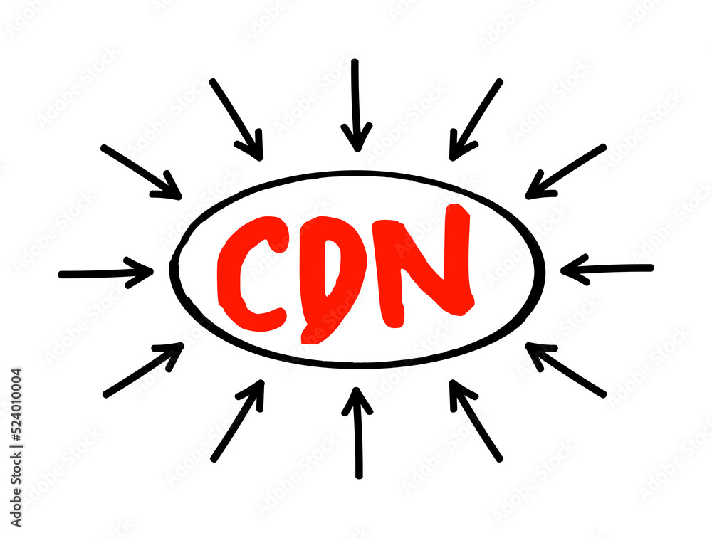 Poster cdn - content delivery network is a geographically distributed network of proxy servers and their da