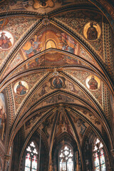 Cross-ribbed vault in the Saints Peter and Paul Basilica in Prague