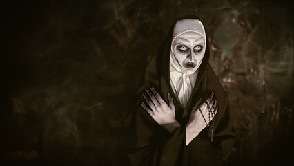 praying cursed nun