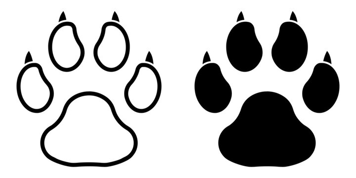Paw Print Outline Images – Browse 49,438 Stock Photos, Vectors, and Video