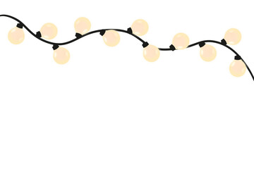 Glowing Lights garland png transperent backgraund