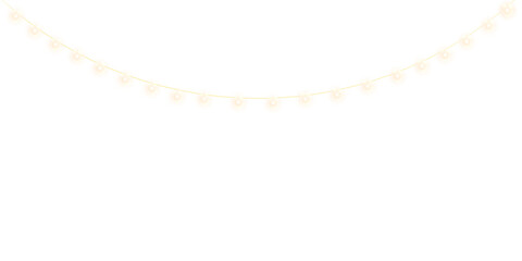 Glowing Lights garland png transperent backgraund