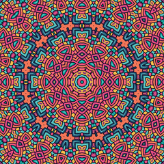 Abstract festive colorful floral vector ethnic tribal pattern and Doodle vintage Violet lace Doodle Ethnic Festive Abstract Vector Pattern