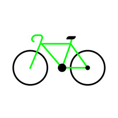 Bicycle simple icon silhouette on white background. Ground transport. colorful vector illustration.Bicycle icon vector logo template. simple icon. on a white background
