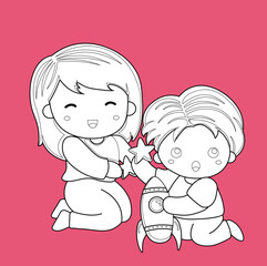 Mothers Day Love Digital Stamp